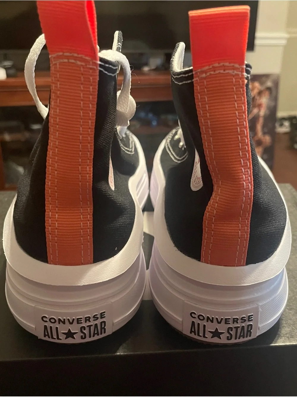 Converse Kids Black and White High-Top Platform Sneakers